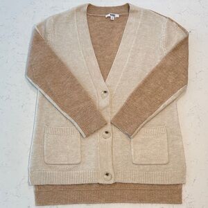 BB Dakota Steve Madden Two-Tone Beige Cardigan